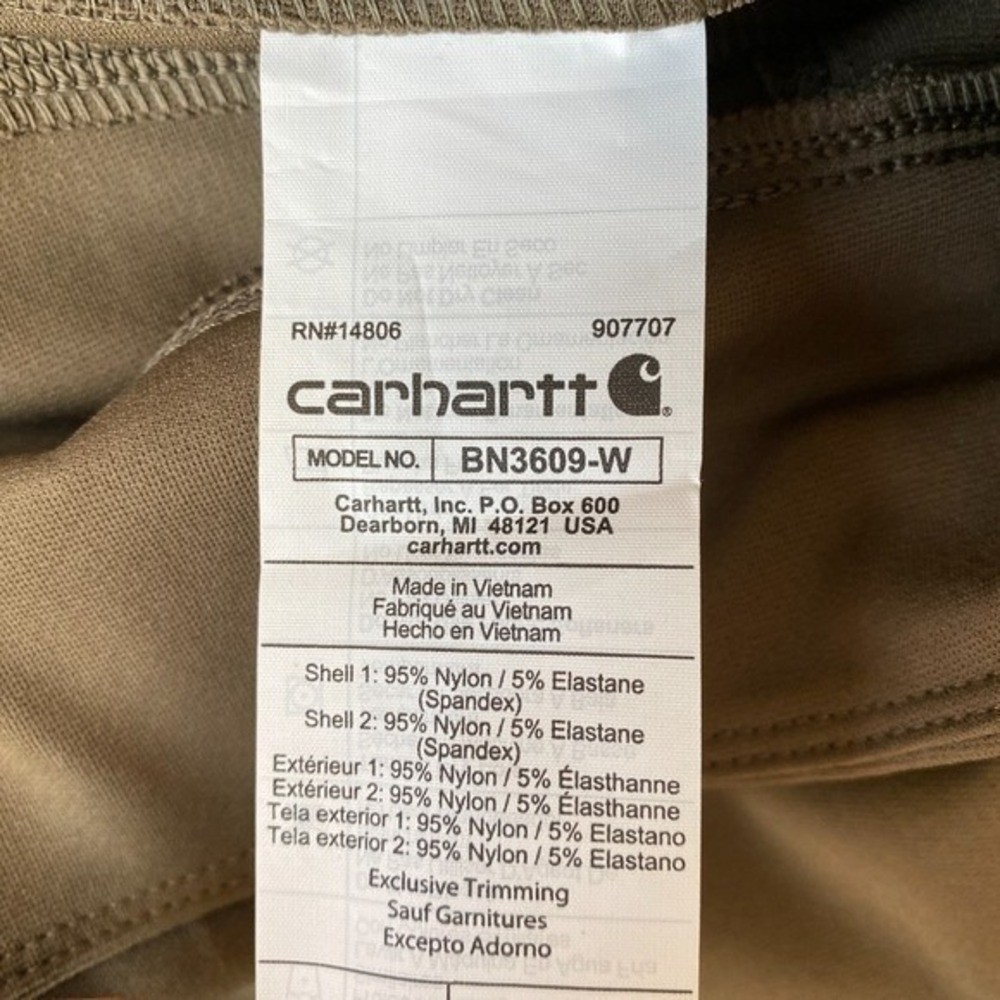 Carhartt Force Utility Leggings Women Size MT Green Fitted Flex Zip Pocket NWT - Picture 8 of 13